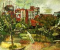Vorstadtlandschaft mit roten Häusern Chaim Soutine Expressionismus